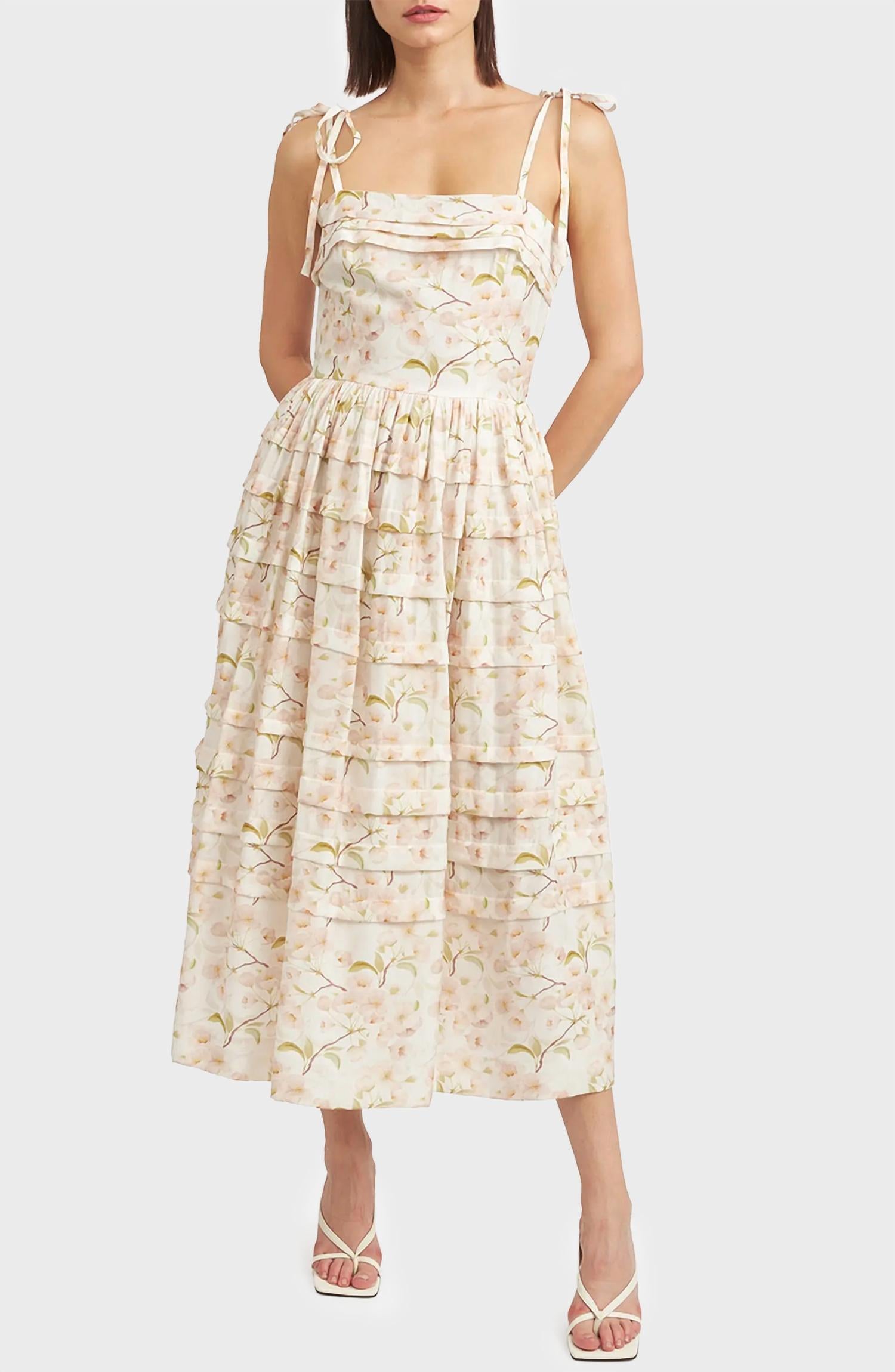 

En Saison Платье-миди Callie пионово-зеленого цвета