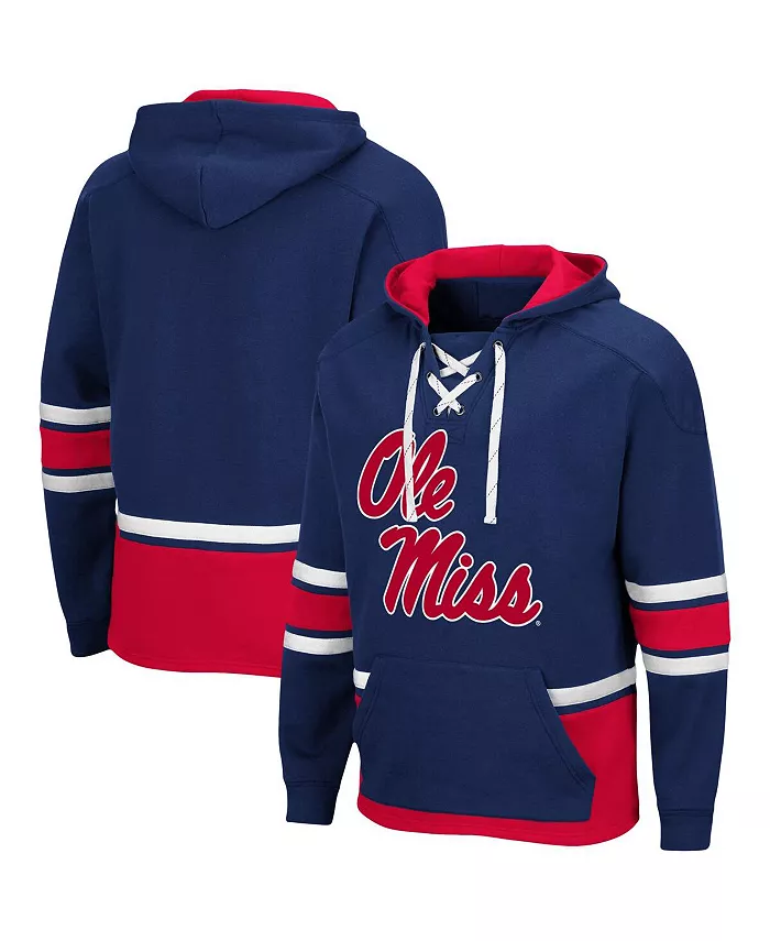 

Мужская синяя толстовка с капюшоном Ole Miss Rebels Lace Up 3.0 на шнуровке Colosseum