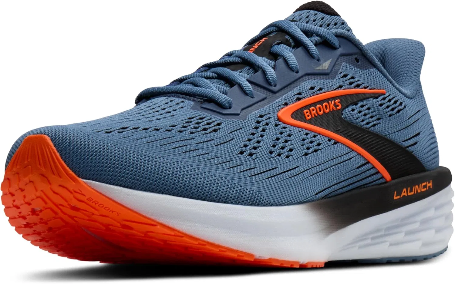 Мужские беговые кроссовки Brooks Launch 12 нейтрального цвета, Moonlight Black Orange
