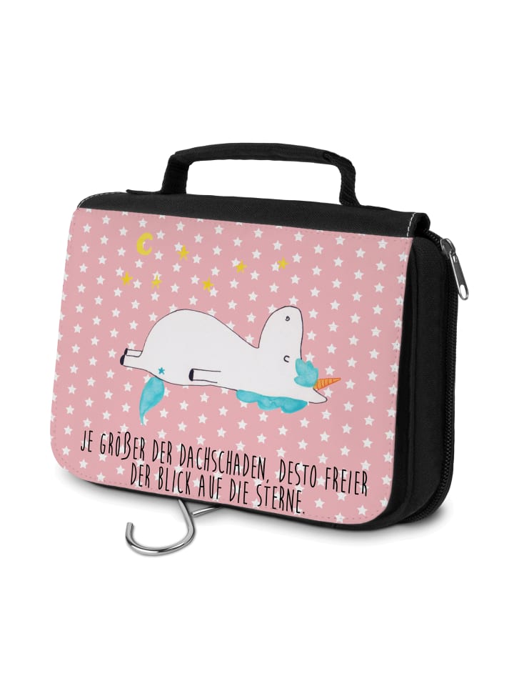 

Mr. & Mrs. Panda Косметичка «Единорог и звездное небо» с надписью, пастельно-красного цвета