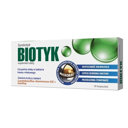 

Biotyk 04G 10 капсул поддерживает правильную кишечную флору, Icn Polfa