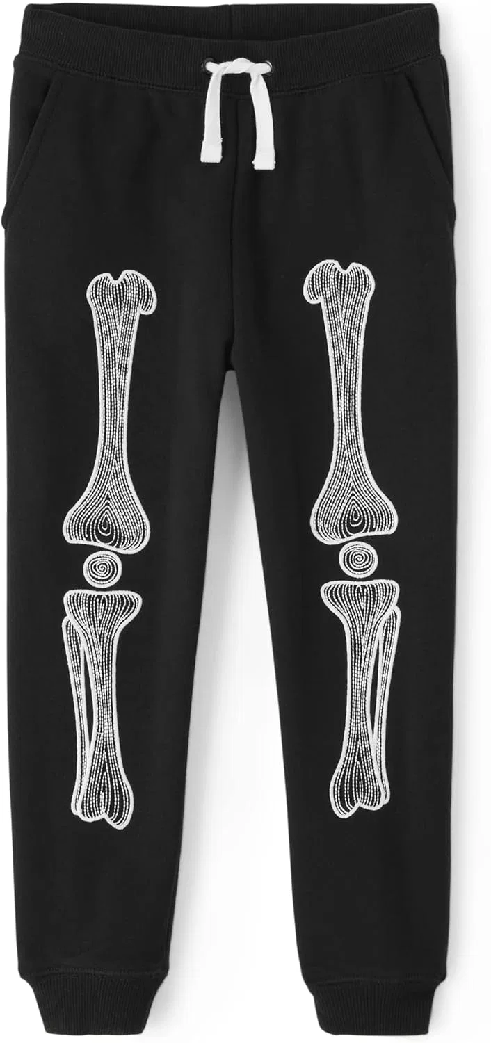 Детские флисовые спортивные штаны Gymboree для мальчиков и малышей, Halloween Skeleton