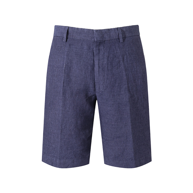 

Zegna плиссированные льняные бермуды Ermenegildo Zegna, темно-синий