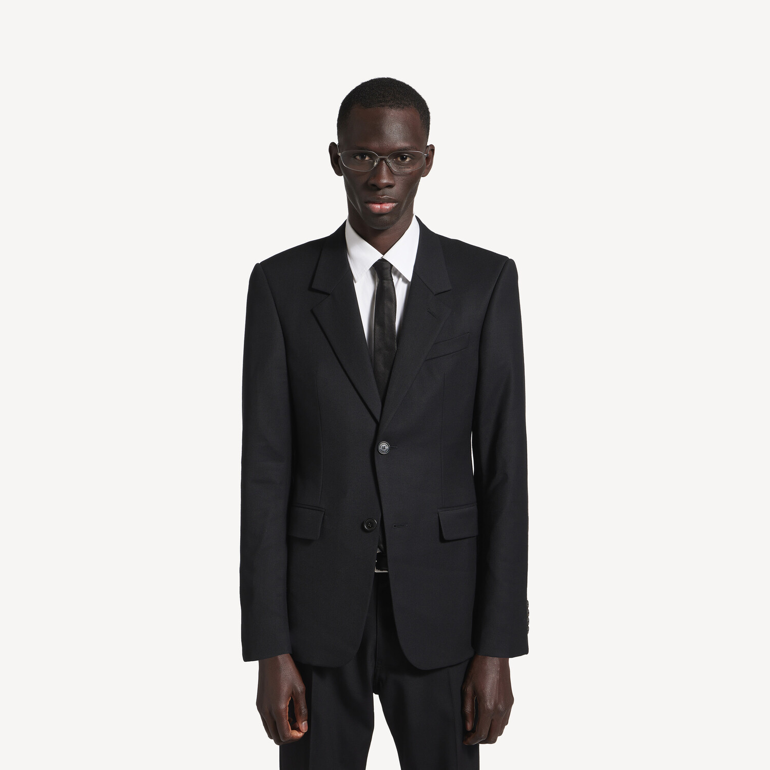 Мужской классический пиджак в цвете новый черный BALENCIAGA, новый черный — фото 4
