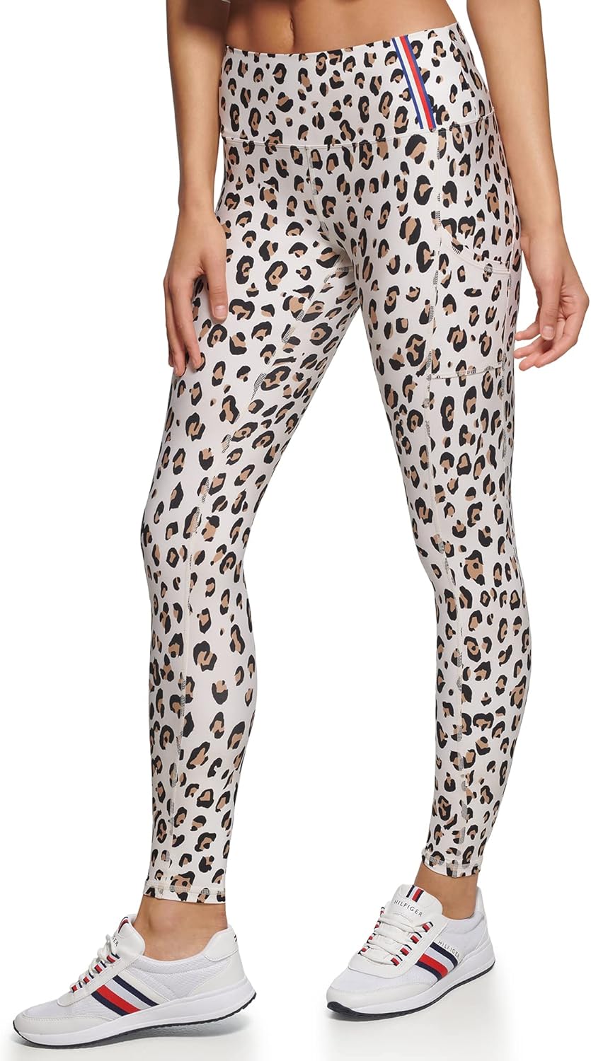 

Женские леггинсы Tommy Hilfiger с принтом и высокой талией, Crystal Grey