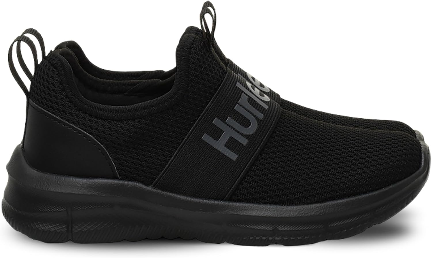 

Детские кроссовки Hurley Kids Camby, легкие без шнурков, для ходьбы, баскетбола, тенниса и бега, дышащие спортивные кроссовки для мальчиков и девочек, с мягкой стелькой и нескользящей резиновой подошвой, черный/серый