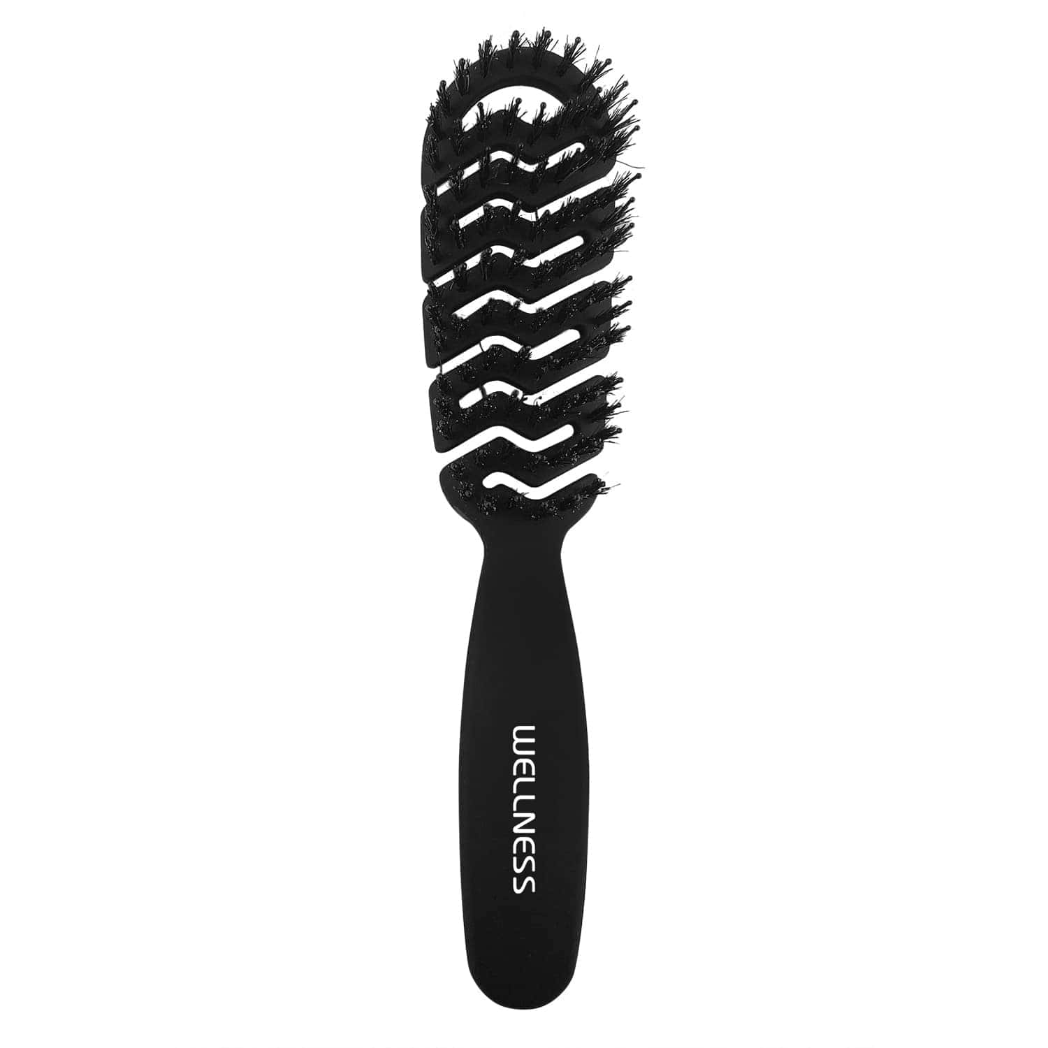 

Плоская расческа с щетиной кабана flat hair brush - black small Wellness Premium Products, количество 1 шт.