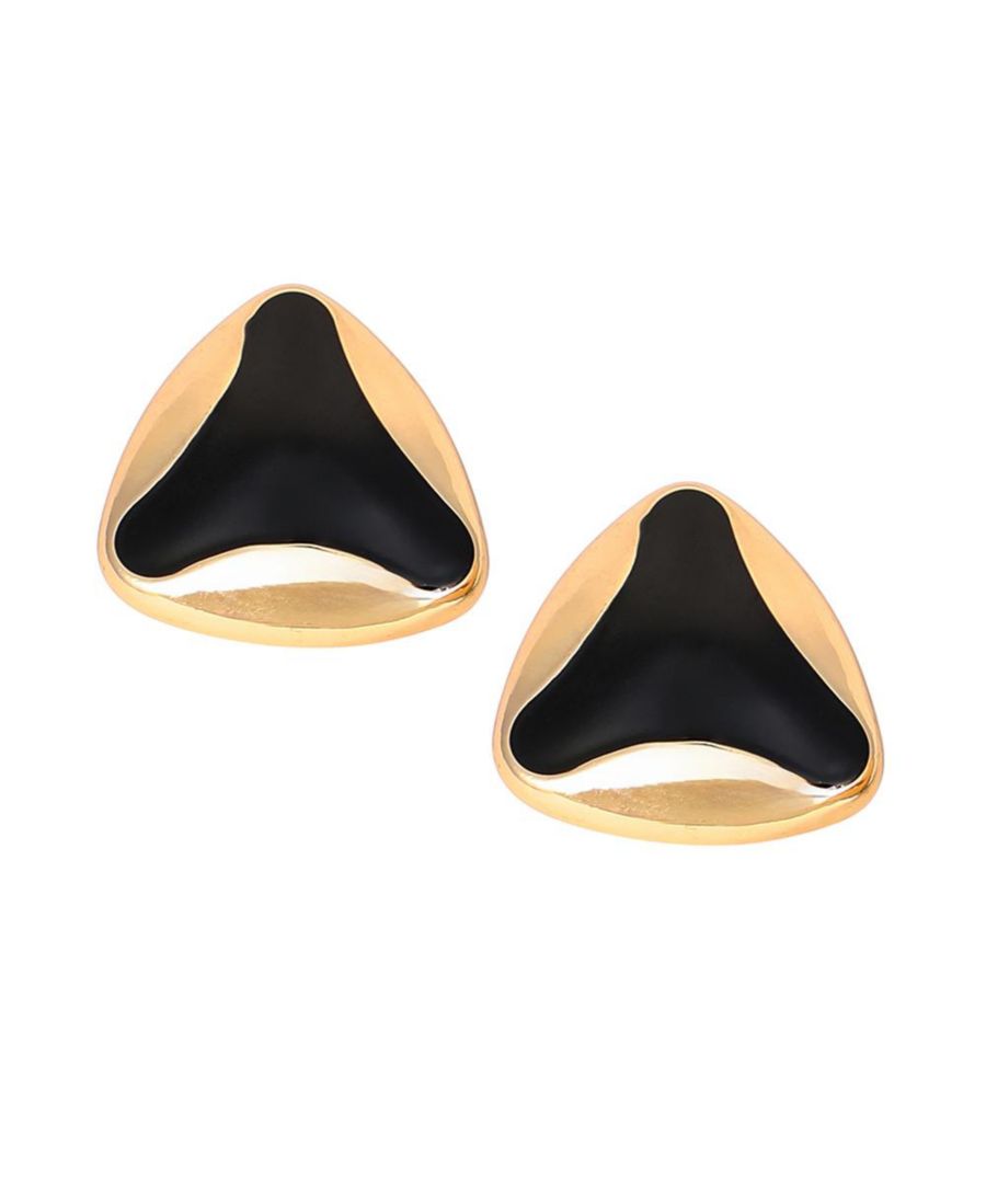 

Женские серьги-гвоздики Эмалированная триада - античное золото SOHI, Gold