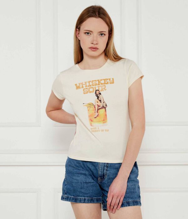 

Футболка винтажная девушка r5 Regular fit Guess Jeans, желтый