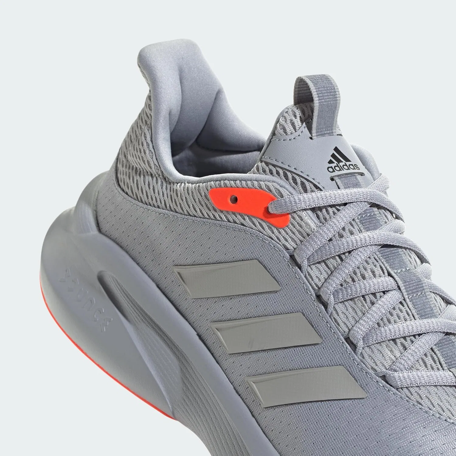 Мужские кроссовки Adidas Alphaedge + для бега, Halo Silver Grey Two Solar Red — фото 4