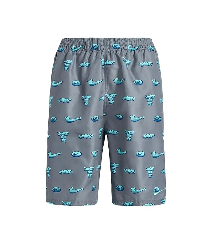 Плавки Nike Kids Breaker Bubble All Over Print 7" Brief Lined Volley, Bleached Turquoise