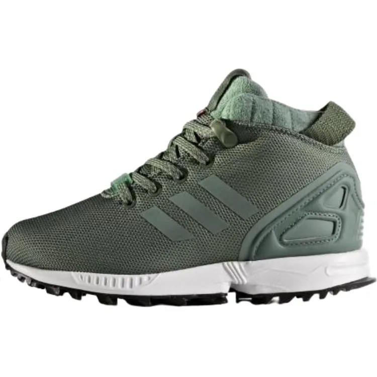 Adidas Originals ZX Flux Support высокие кроссовки для улицы зеленые детские