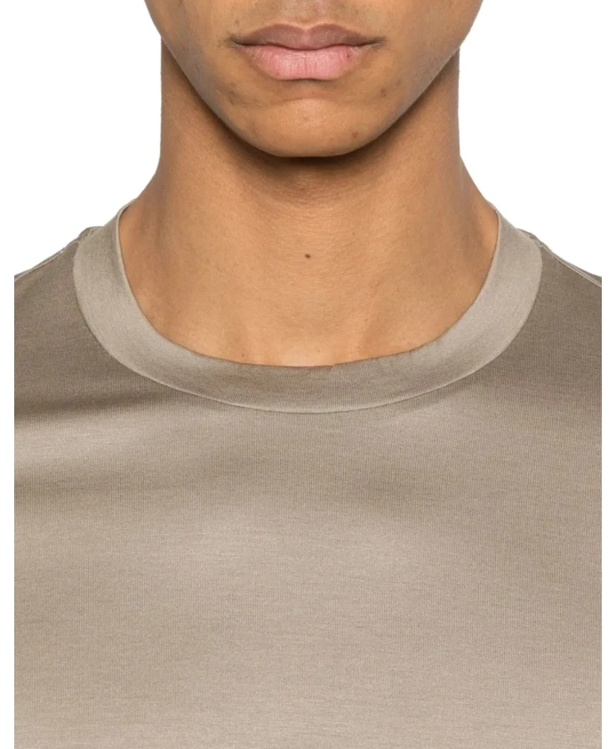 Бежевая футболка с коротким рукавом 8n1te81juvzu6167 Emporio Armani, бежевый — фото 3