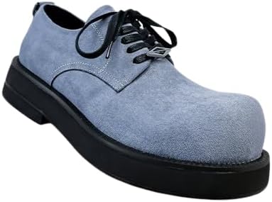 

Мужские ретро туфли Derby в стиле Street. Оснащены массивной подошвой Niche для незаметного увеличения роста и шнуровкой для классического вида Khwfjas, синий