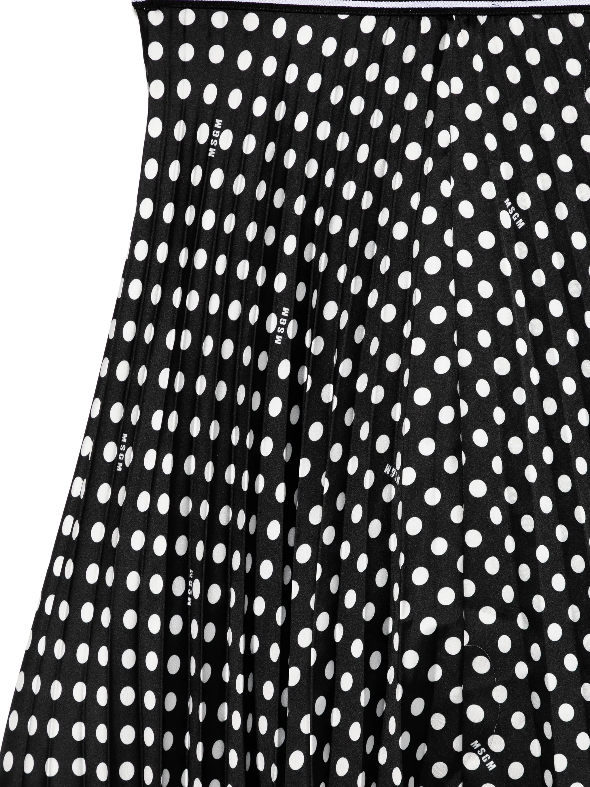 Юбка в горох Msgm Kids, черный — фото 3