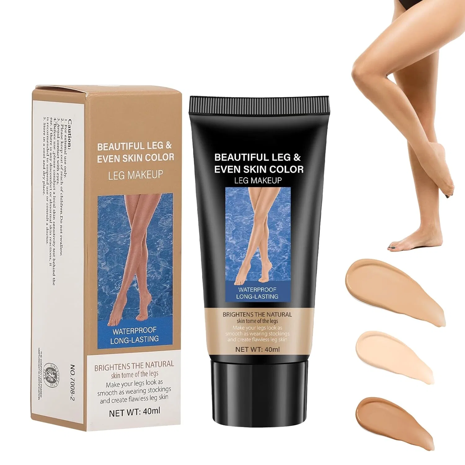 Водостойкий тональный крем для ног и тела «Body Leg Make-Up Waterproof» Broeyoue, Wheat Color