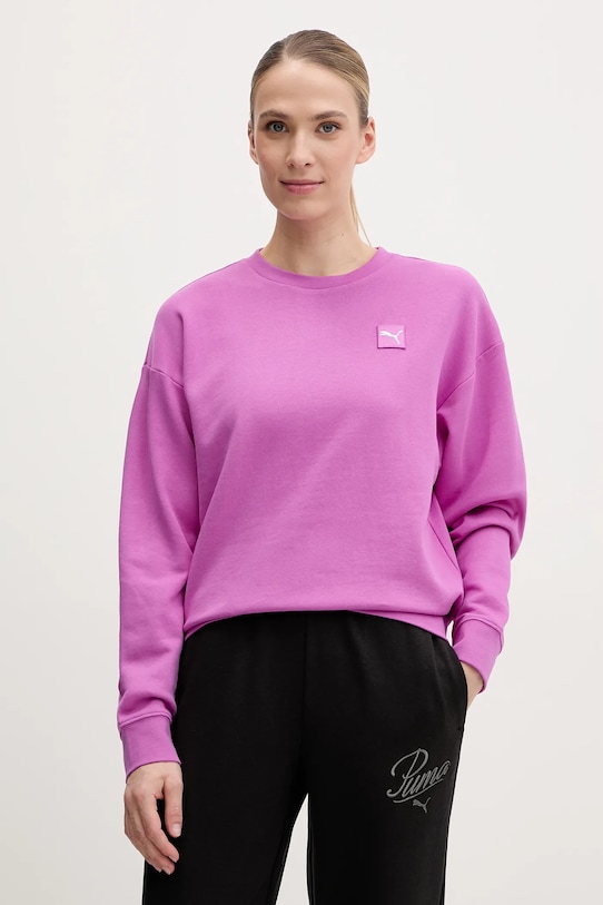 

Хлопковая толстовка Puma, фиолетовый