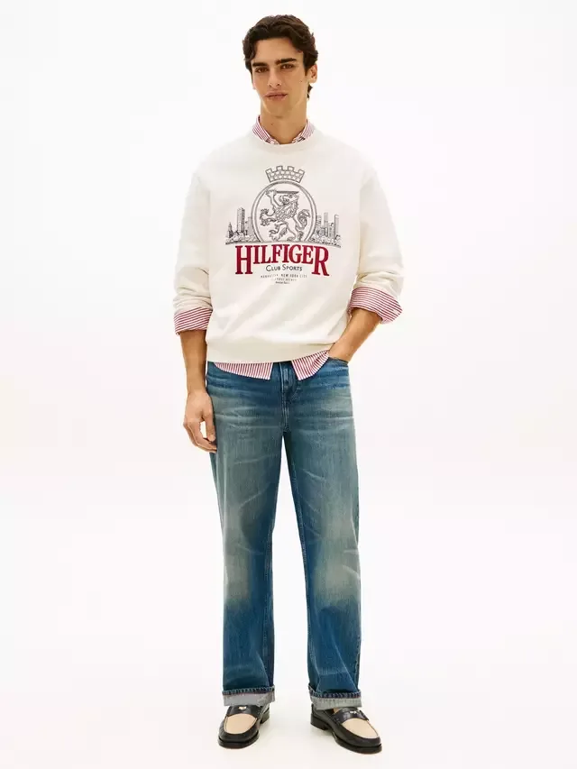 Хлопковая толстовка с эмблемой Heritage, цвет лепесток слоновой кости Tommy Hilfiger — фото 2