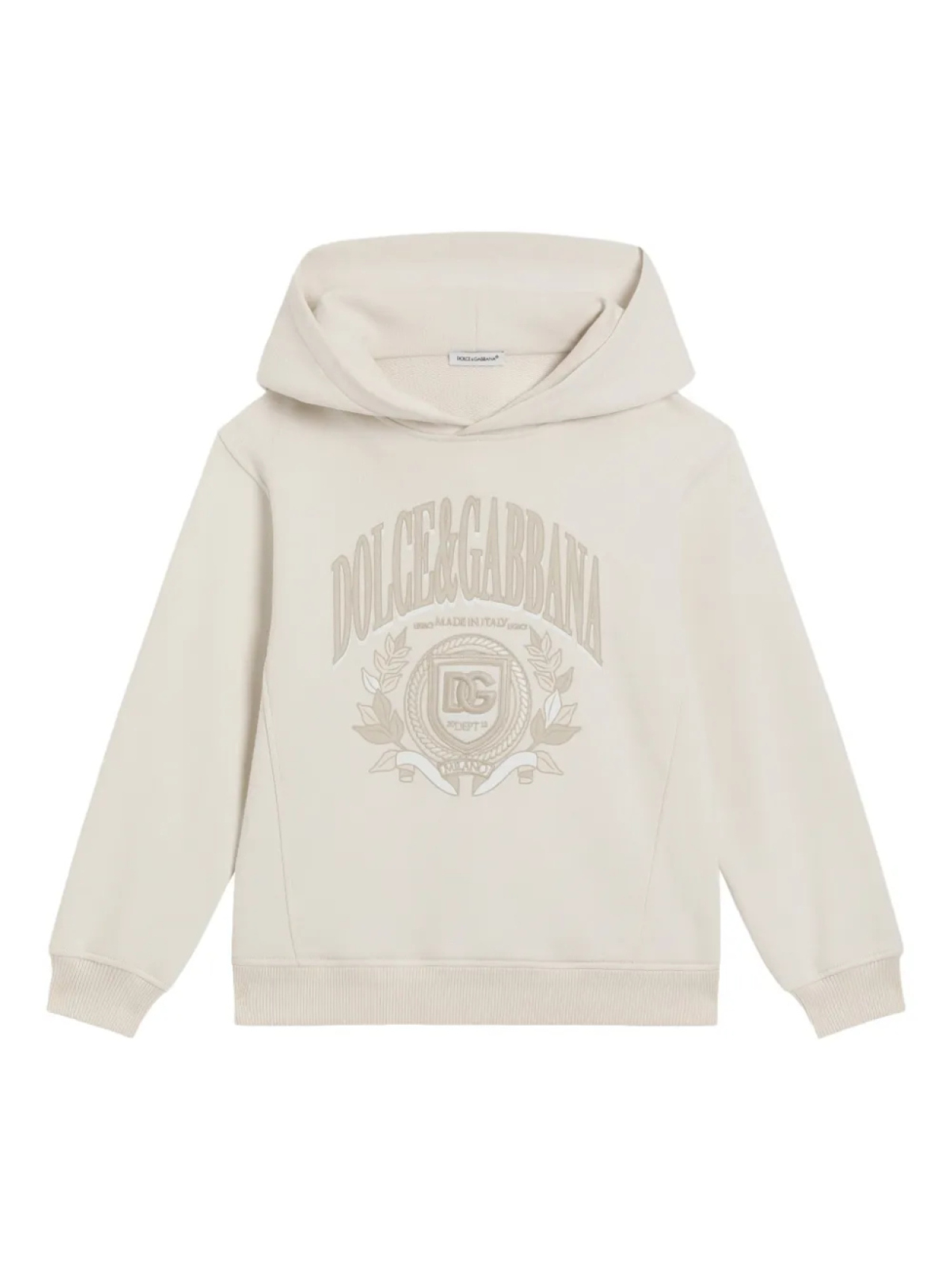 

Dolce & Gabbana Kids худи с вышитым логотипом, нейтральный