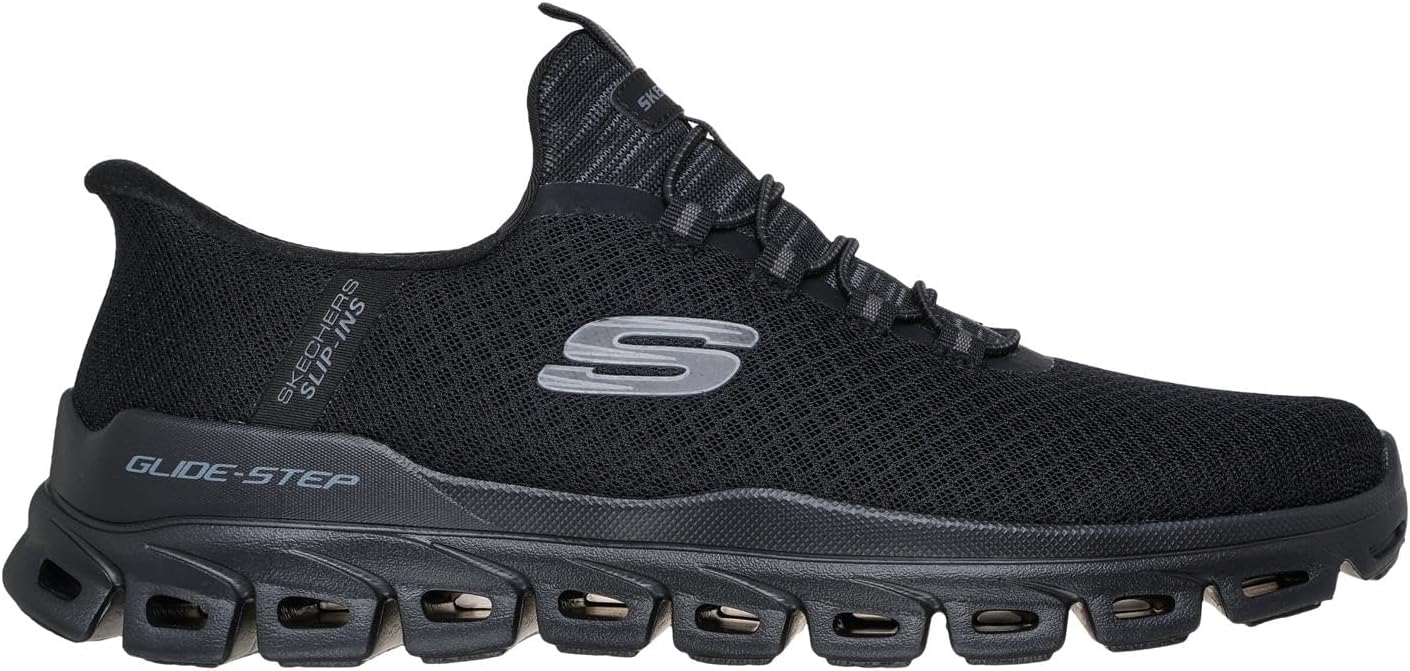Мужские слипоны Skechers Glide-Step Noxus без шнурков, черный — фото 4