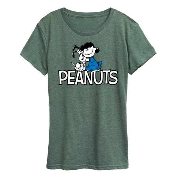 

Женская футболка с принтом Snoopy и Lucy из Peanuts Licensed Character, зеленый
