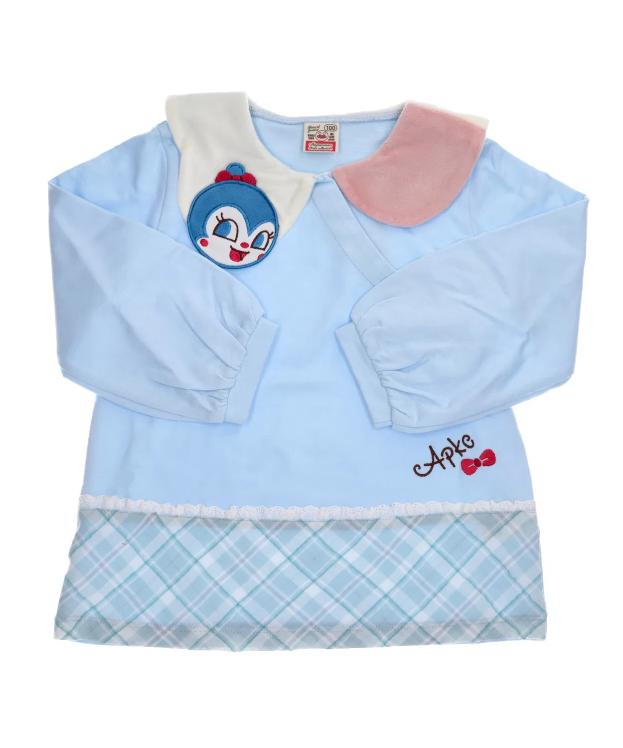 Пуловер с аппликацией лица на вороте, Anpanman Kids Collection, розовый — фото 3