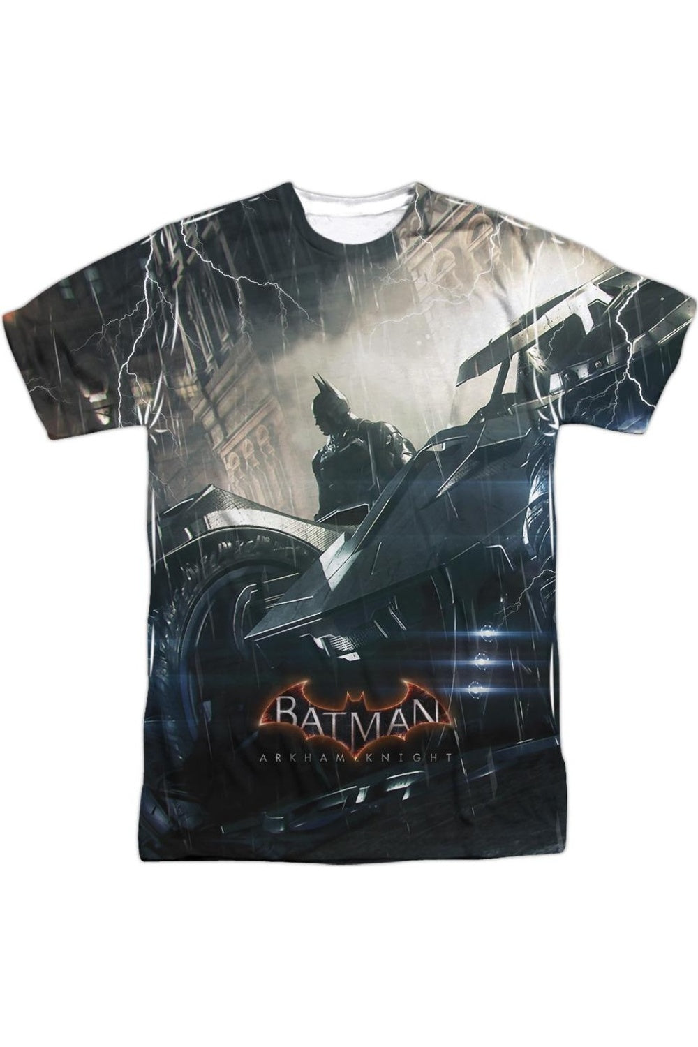 

Футболка / футболка с коротким рукавом для взрослых из полиэстера Batman Arkham Knight Into The Night Gildan, белый