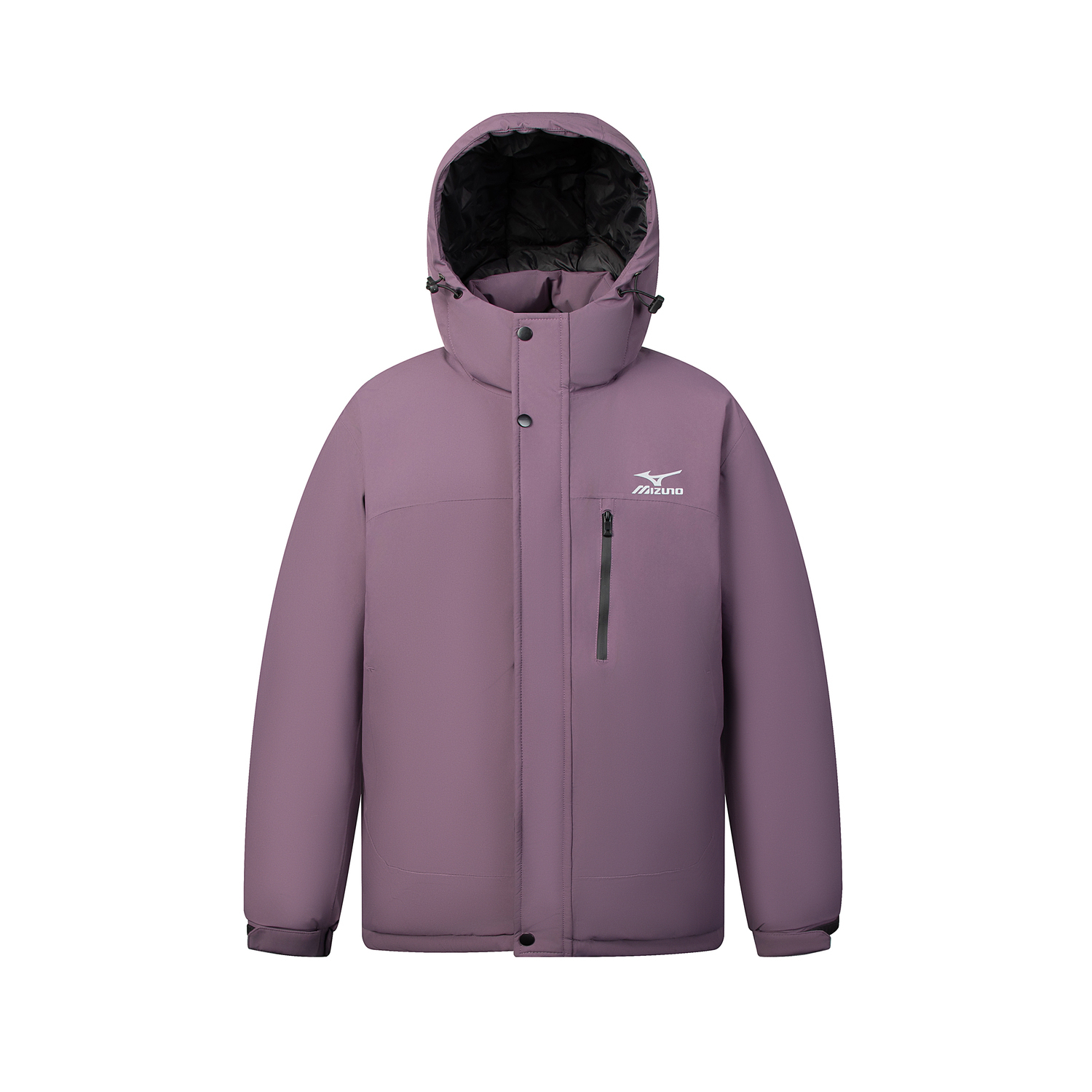 

Пуховая куртка унисекс с капюшоном, утепленная Mizuno, mineral фиолетовый