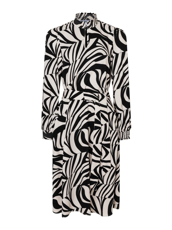 

More & More Струящееся платье миди с принтом по всей поверхности в черно-белых тонах