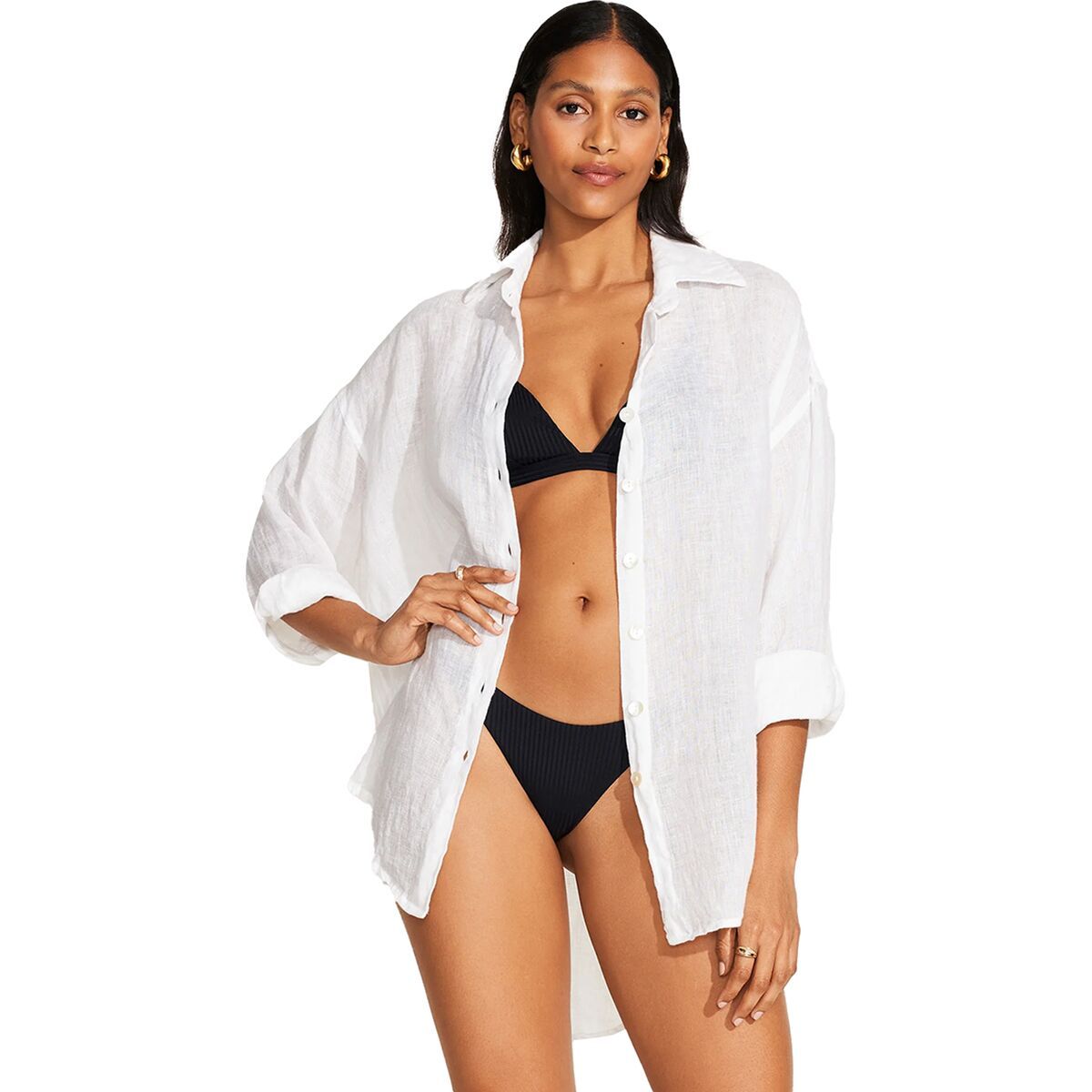 

Рубашка oversize Playa boyfriend Vitamin A, белый