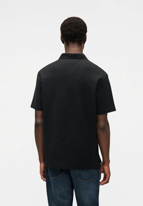 Классическая рубашка поло с трикотажным воротником Tommy Hilfiger, Black — фото 3