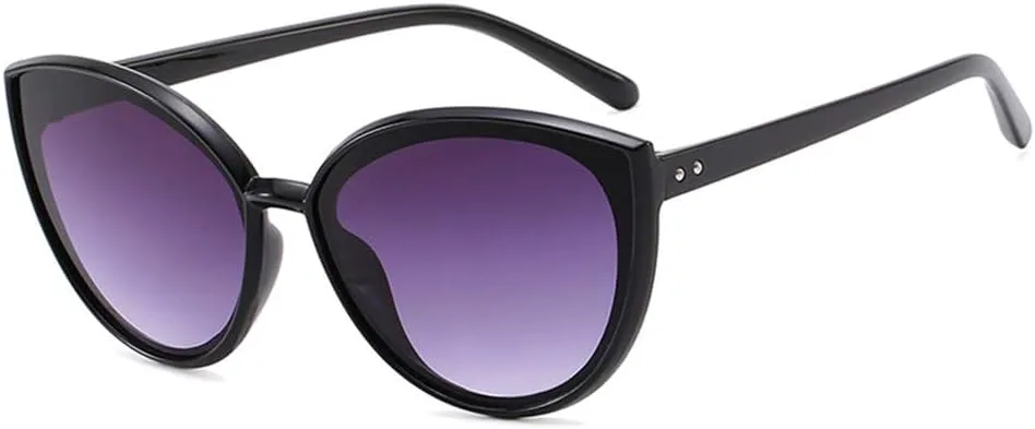 

Солнцезащитные очки Shiratori для женщин, ретро, ​​ярко-черные, серые, для отдыха, овальные, неполяризованные, с защитой от УФ-излучения UV400, Black Light Grey