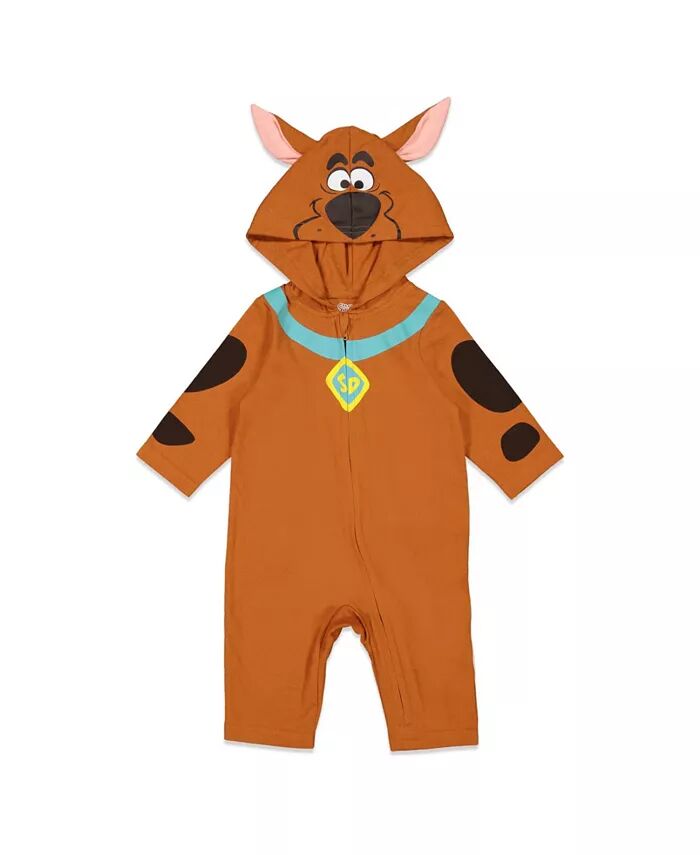 

Комбинезон для косплея Warner Bros. Zip Up для малышей и мальчиков Scooby Doo, коричневый