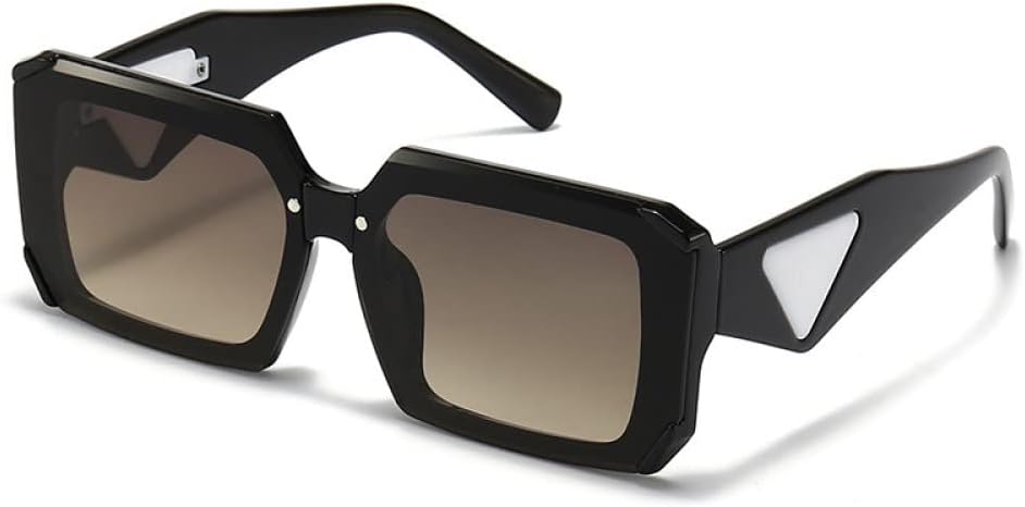 

Солнцезащитные очки треугольной формы для мужчин, очки для вождения, женские солнцезащитные очки в винтажном стиле без оправы с леопардовым принтом, защита от УФ-излучения UV400 LANGSER, Black Tea