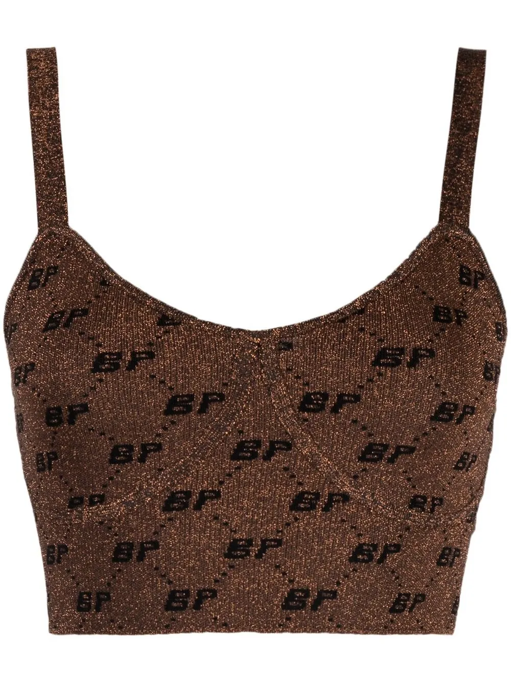 

Укороченный топ вязки интарсия Baum Und Pferdgarten, коричневый