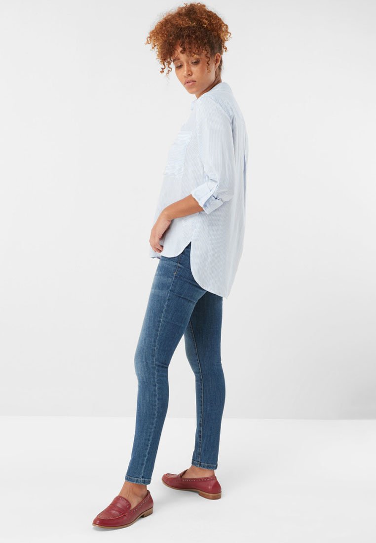 Блуза Next Button-down blouse, Mottled Blue — фото 2