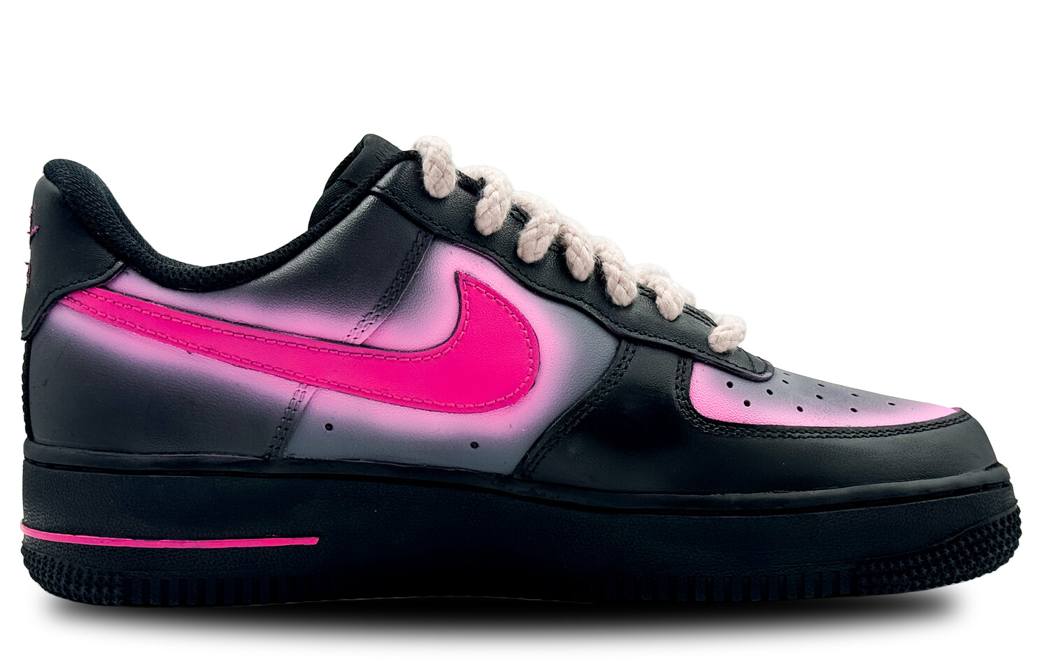 

Кроссовки Nike Air Force 1 Skateboarding Shoes Women's Low-top Black, розовый