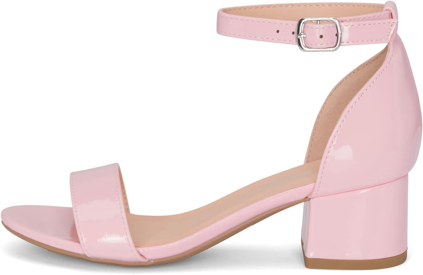 

Девичьи туфли на низком устойчивом каблуке с регулируемым ремешком на щиколотке и удобной подошвой Chariot & Co, розовый