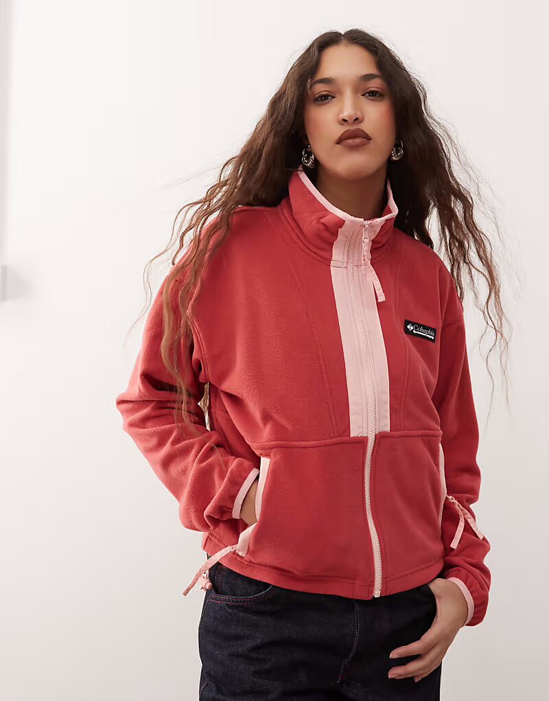 

Флисовая кофта Columbia Backbowl II Full Zip в цвете Dare Devil, розовый песок