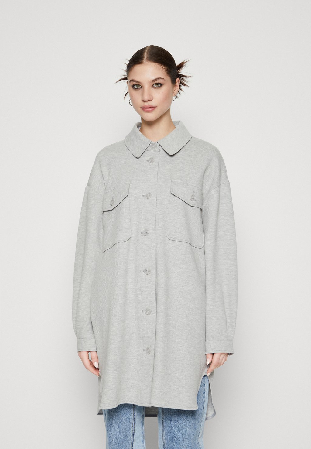 

Короткое пальто VMEMMA ROSIE SHIRT COAT Vero Moda, цвет light grey melange