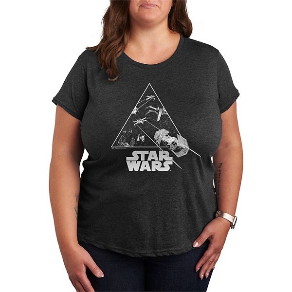 

Футболка Plus size с принтом морского сражения Star Wars, Heather Charcoal, Черный, Футболка Plus size с принтом морского сражения Star Wars, Heather Charcoal