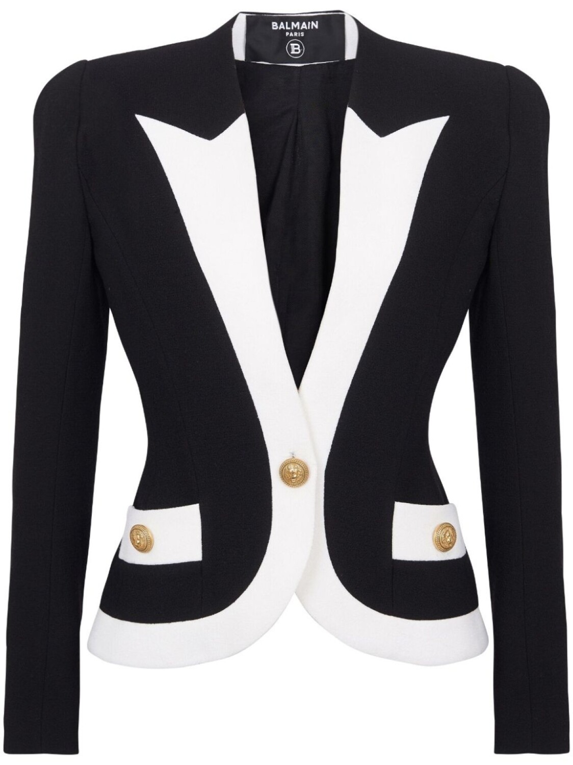

Balmain креповый блейзер, черный