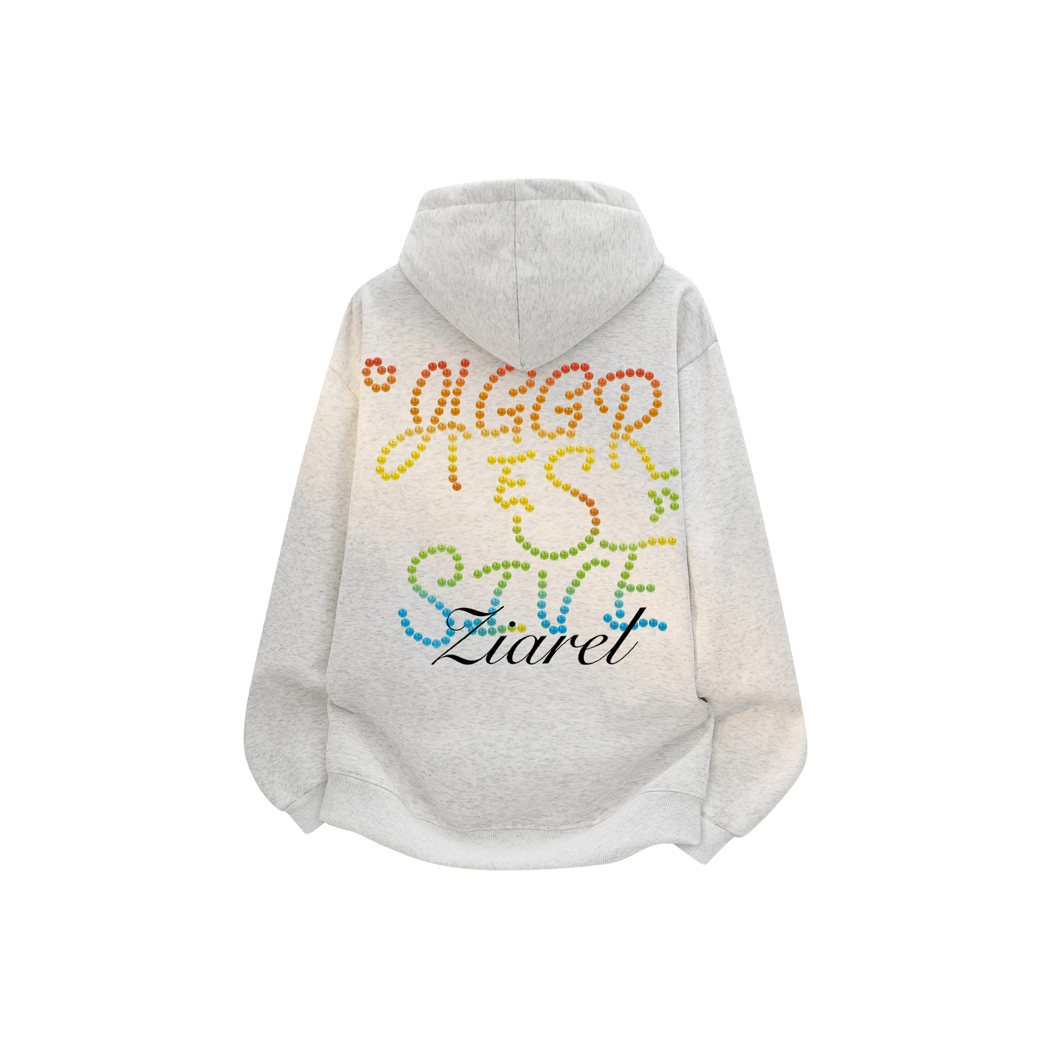 

Толстовка Unisex Hooded Moderate Regular ZIAREL, белый heather серый