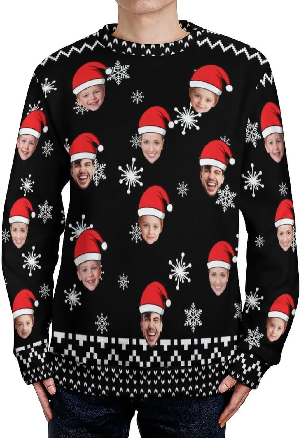 

Свитер мужской Custom Ugly Christmas с принтом Aidemofa