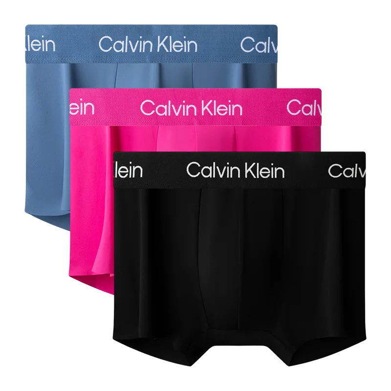 Мужские трусы 3 шт Calvin Klein, O7S-Space Black/Light Poppy Red/Indigo — фото 3