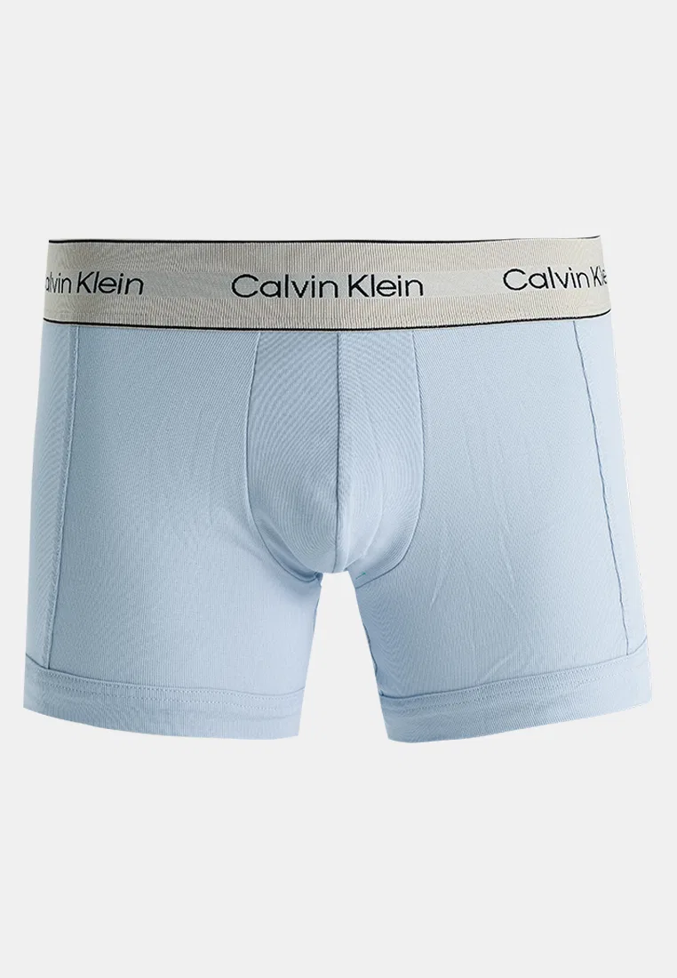 Трусы, 3 штуки, Calvin Klein, Heritage Trunks, черный/синий/серый — фото 2