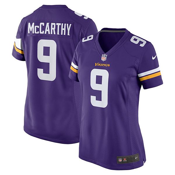 

Женская игровая футболка jj mccarthy minnesota vikings, выбор в первом раунде драфта nfl 2024, фиолетовая Nike