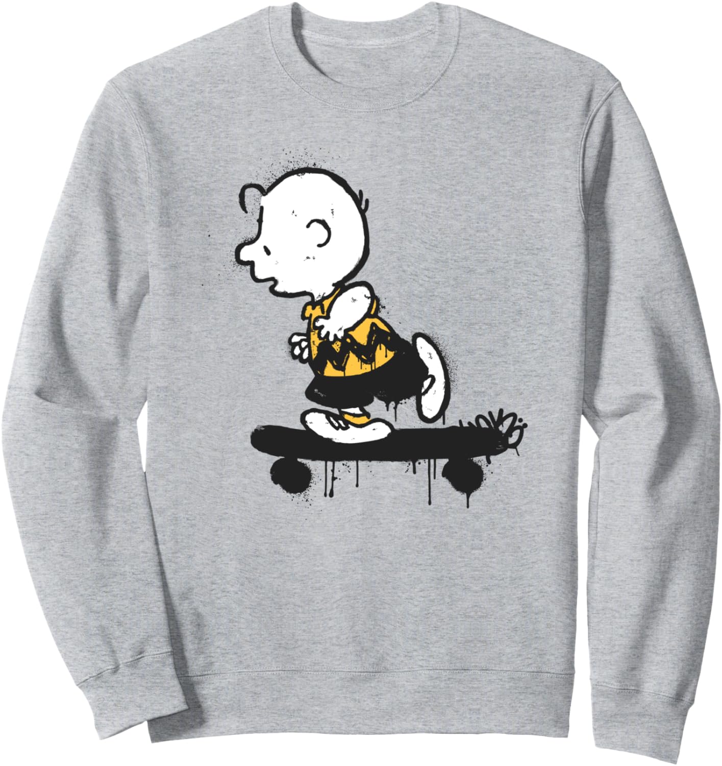 

Толстовка с граффити на скейтборде с изображением Чарли Брауна из мультфильма Peanuts, серая