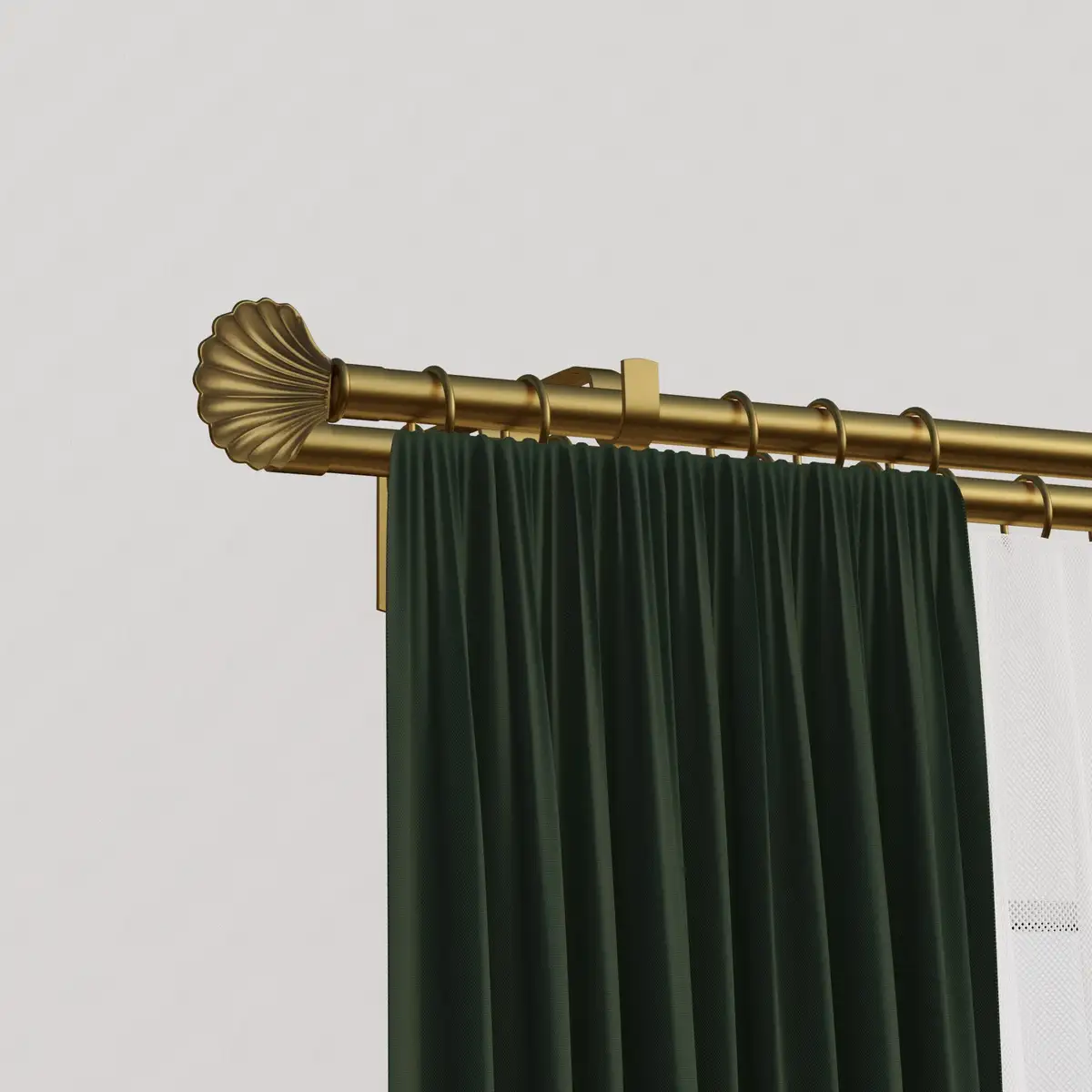 

Карниз indeko "Volterra", 2 направляющие, желаемая длина 430 см, Ø16мм, цвет messingfarben