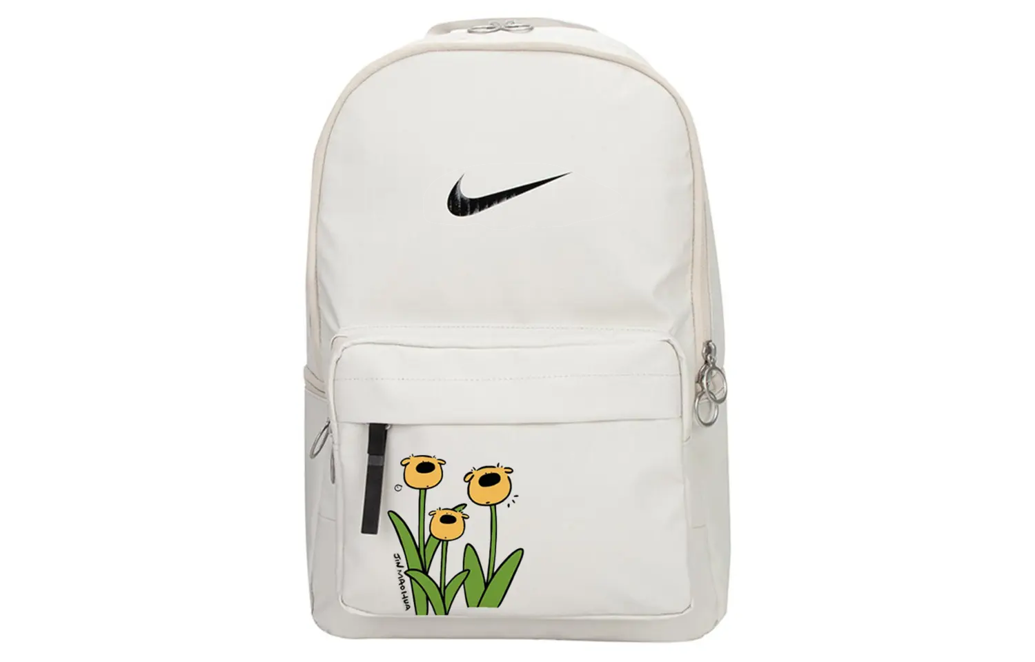 

Nike Тканевый рюкзак унисекс светло-бежевый и черный, Small Flower Graffiti